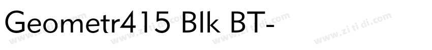 Geometr415 Blk BT字体转换